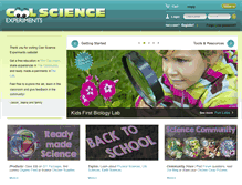 Tablet Screenshot of coolscienceexperiments.com